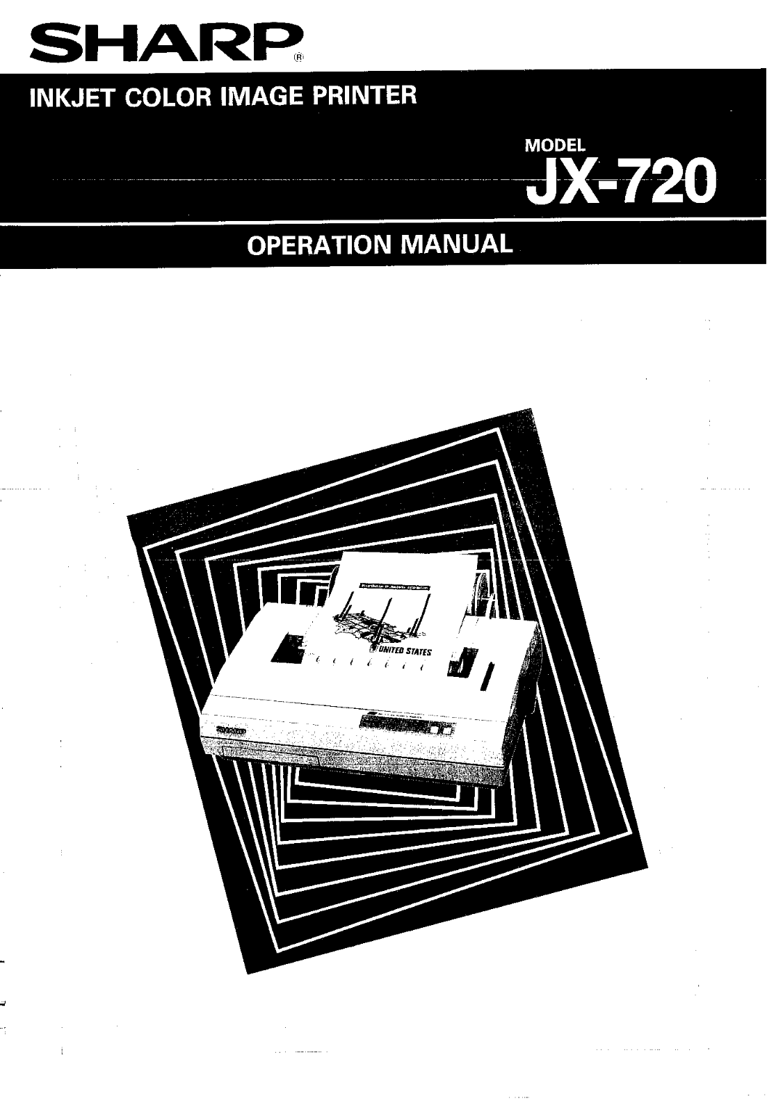 Sharp JX-720 Operating Manual