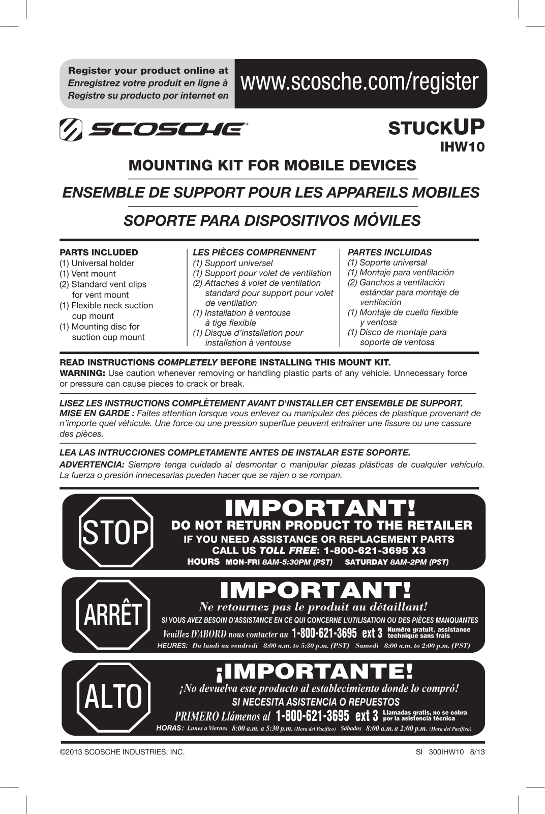 Scosche IHW10 Instructions