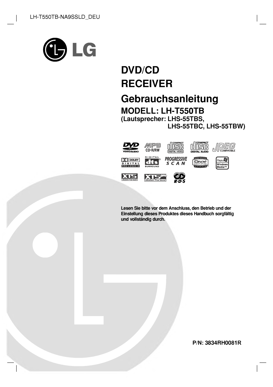 Lg LH-T550TB User Manual