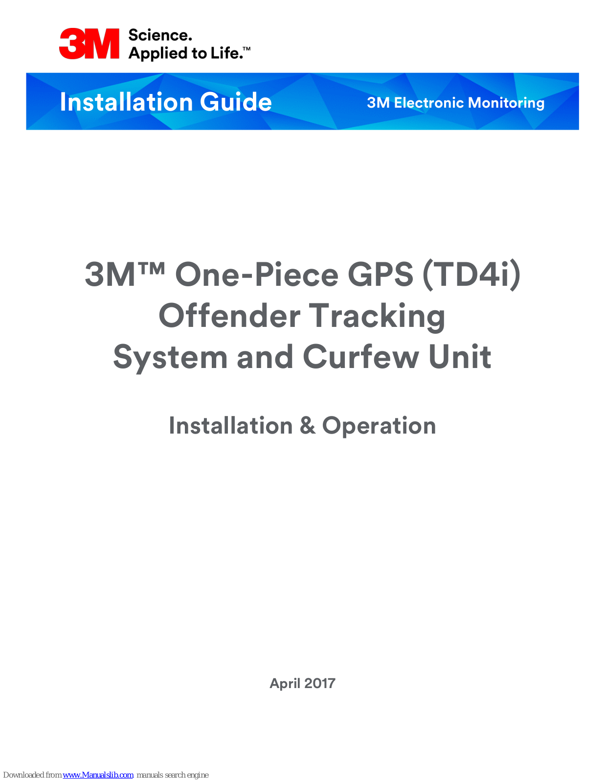 3M TD4i Installation & Operation Manual