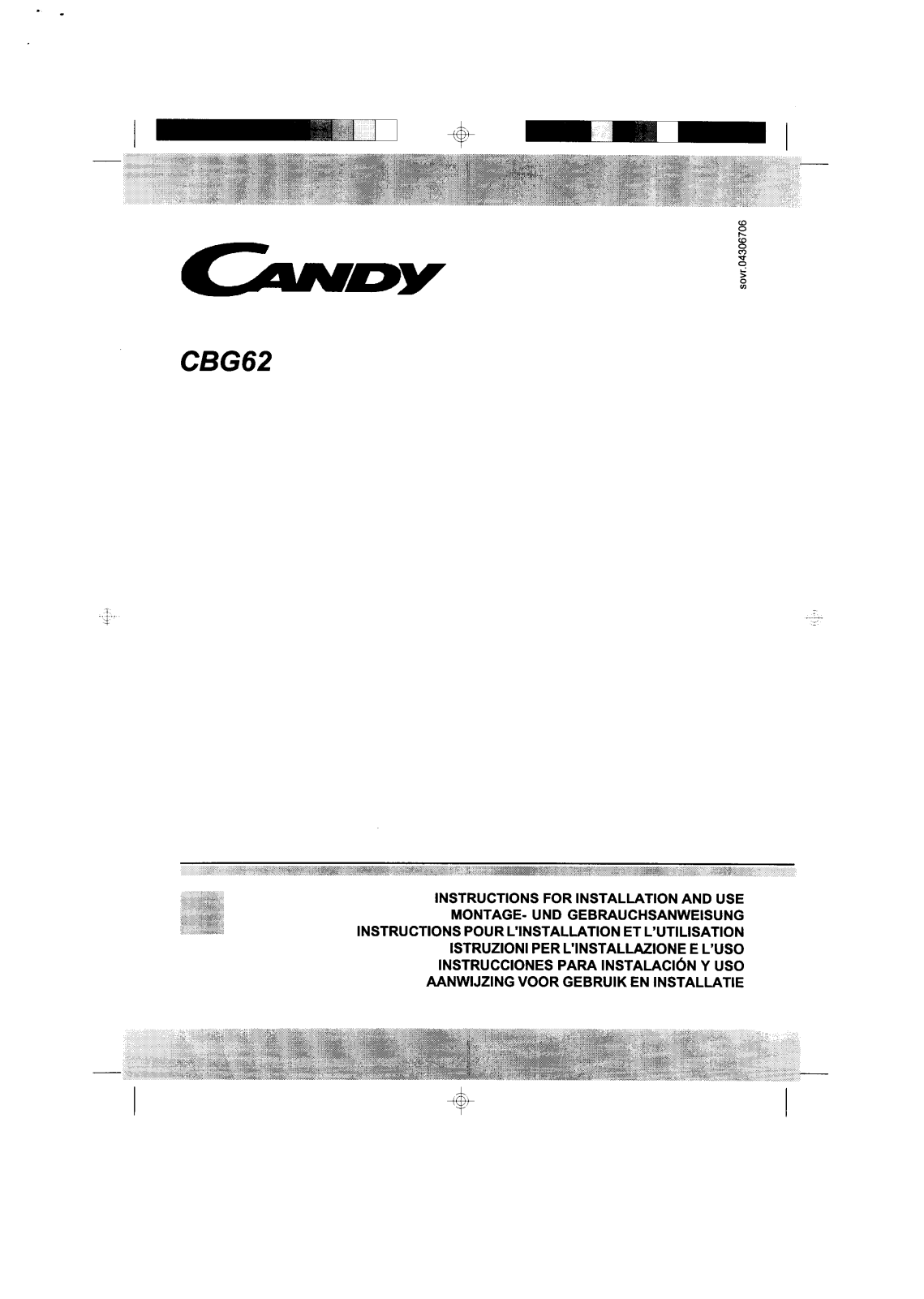 CANDY CBG62 User Manual