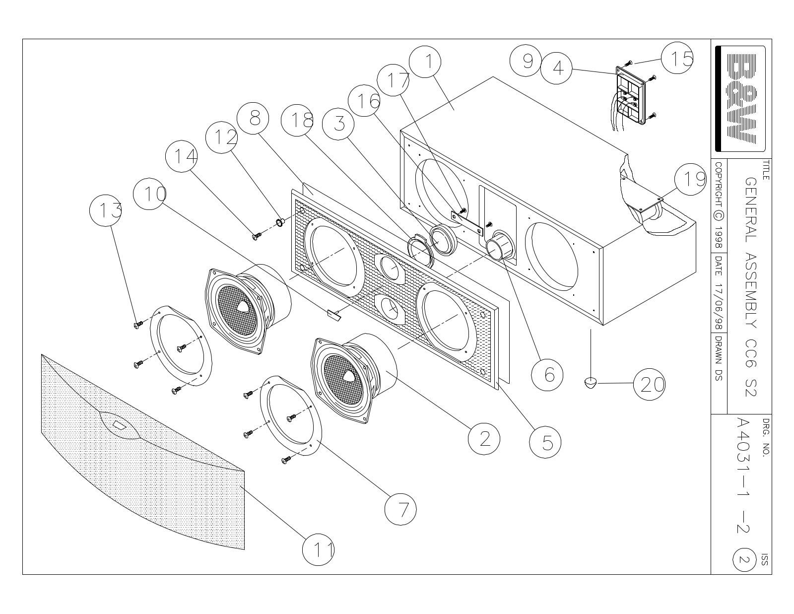 Bowers and Wilkins CC-6 Mk2, CC-6-S-2 Service manual