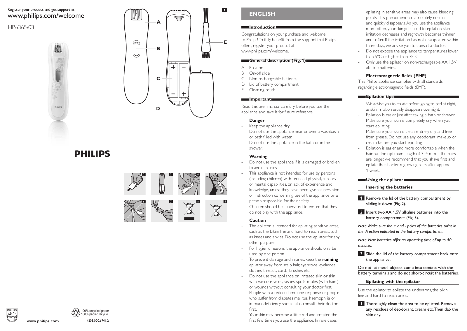 Philips HP6365/03 User Manual