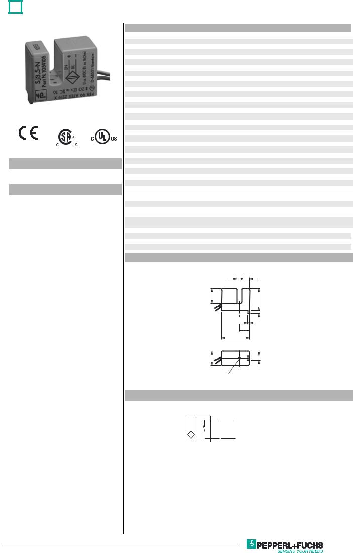 Pepperl Fuchs SJ3.5-N-GN Data Sheet