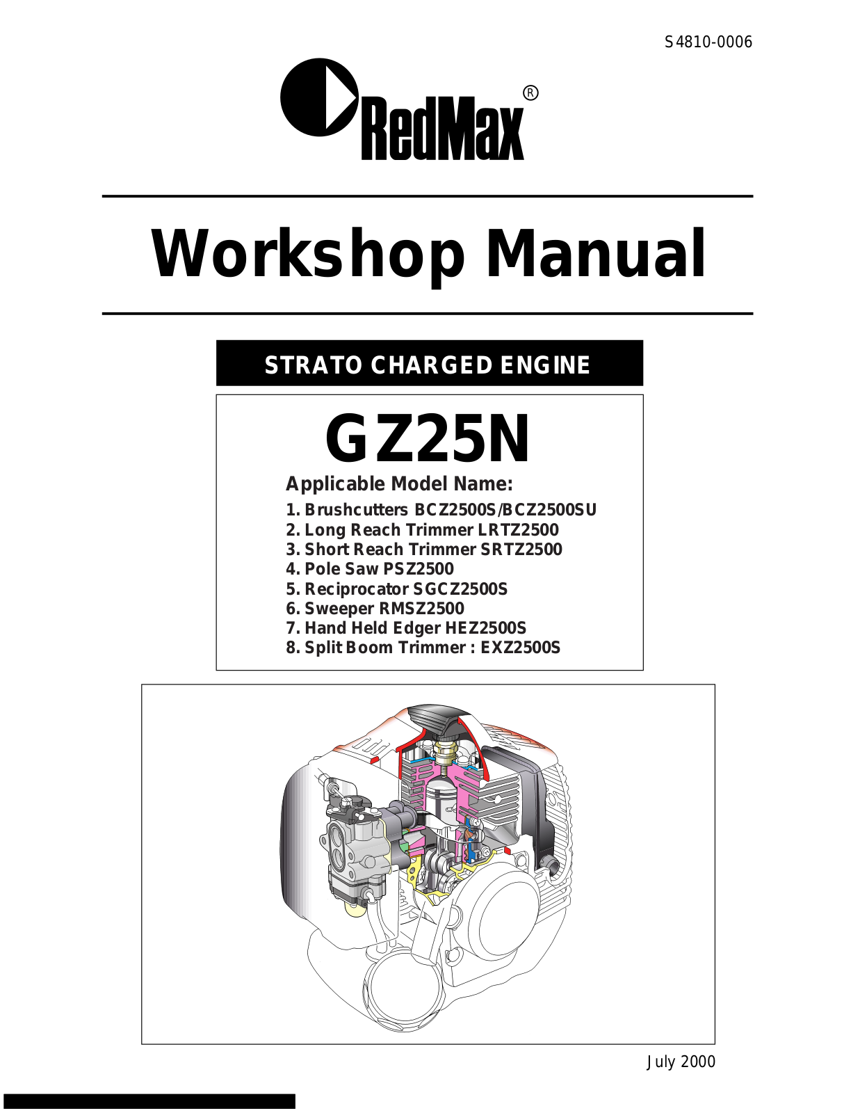 RedMax GZ25N Workshop Manual