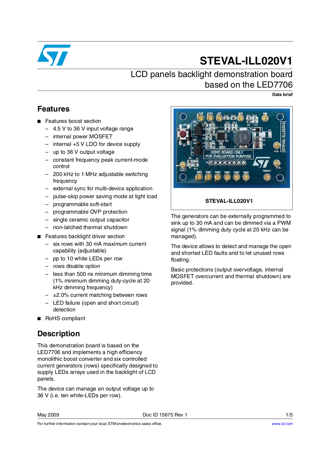 ST ILL020V1 User Manual