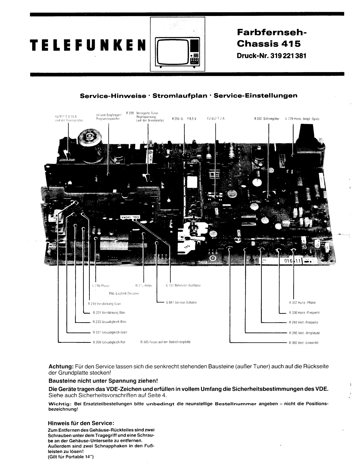 Telefunken 415 Schematic