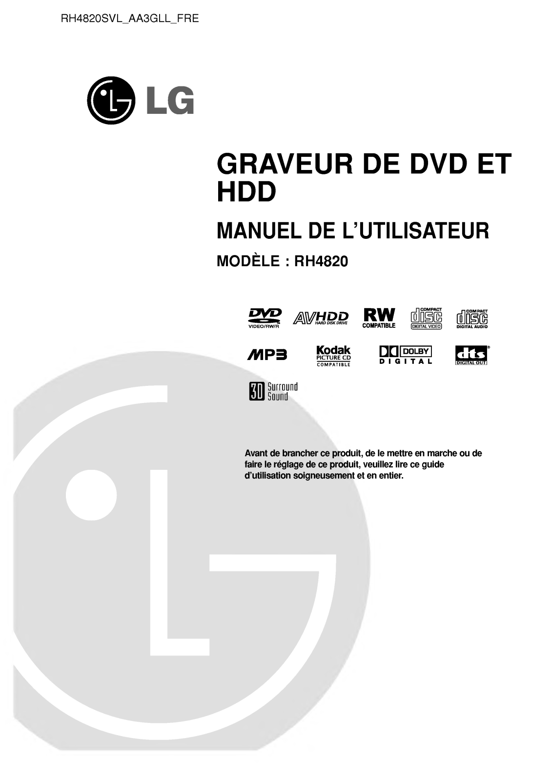 LG DVD-5183 User Manual