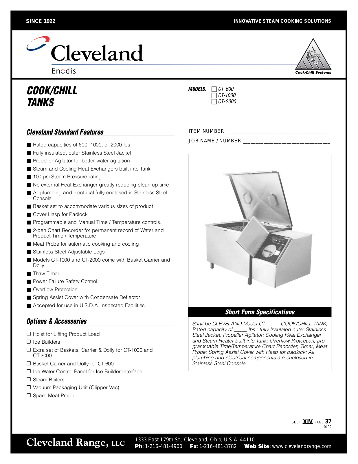 Cleveland CT-2000 User Manual