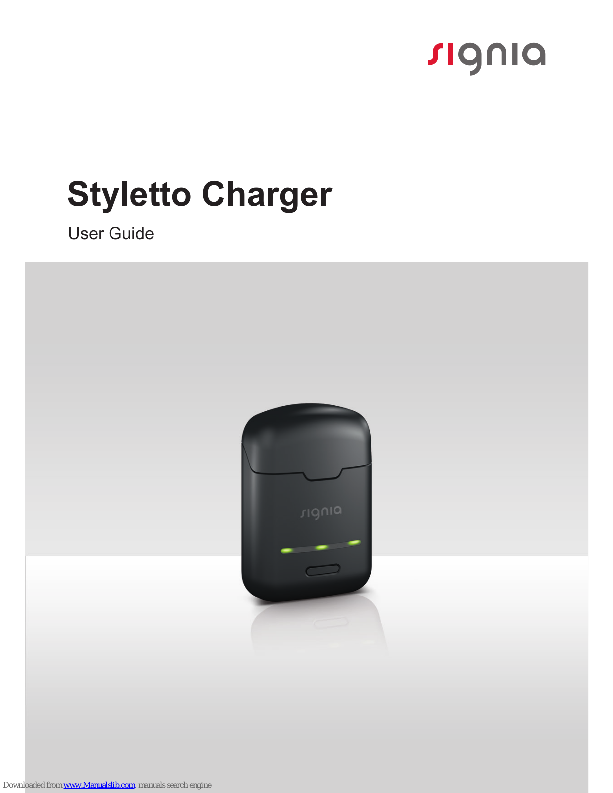 signia Styletto Charger User Manual