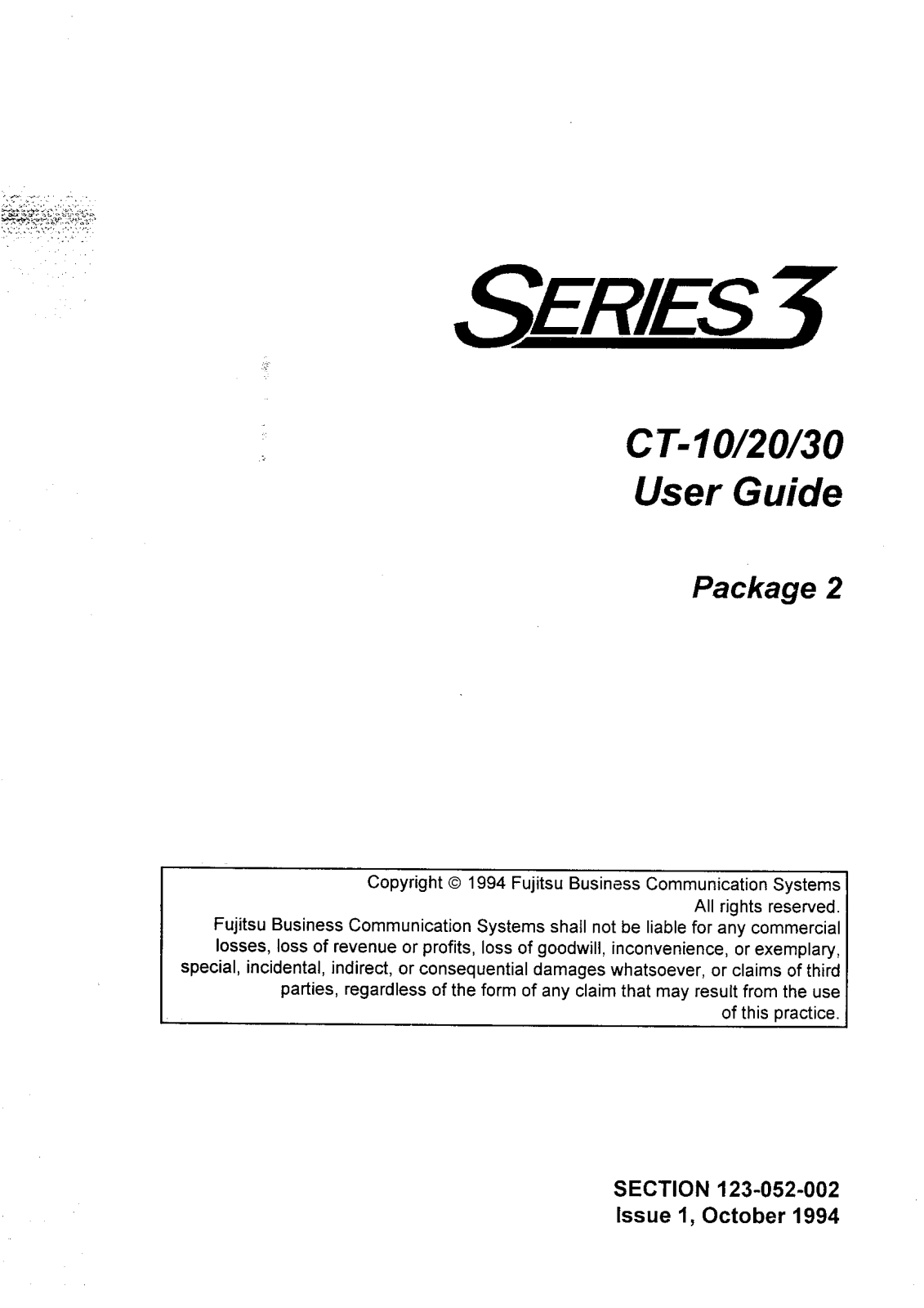 Fujitsu 3 Installation Manual 2