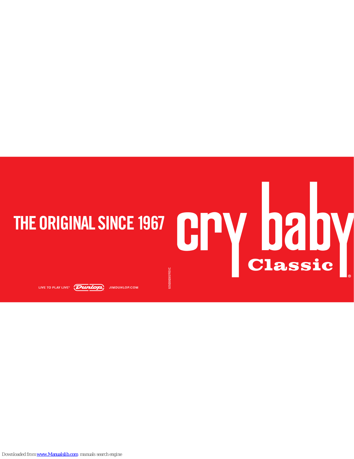 Dunlop GCB95F Cry Baby User Manual