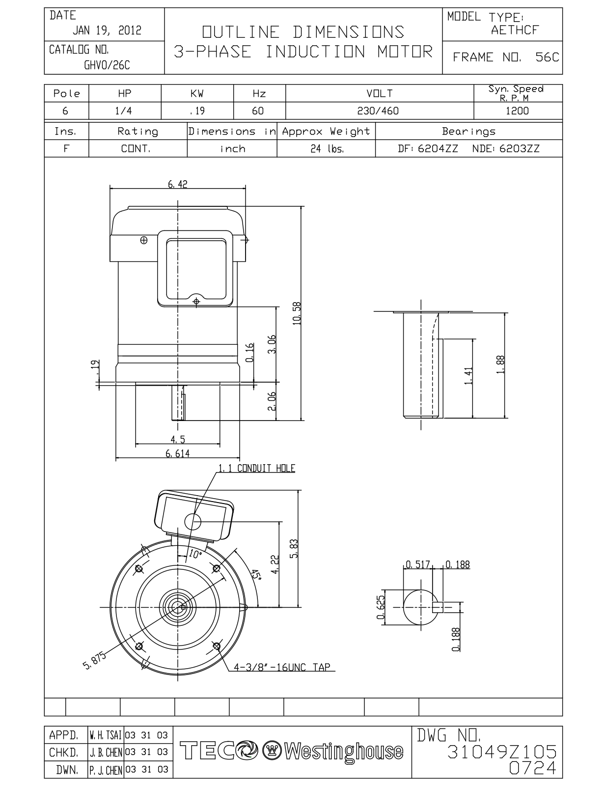 Teco GHV0/26C Reference Drawing