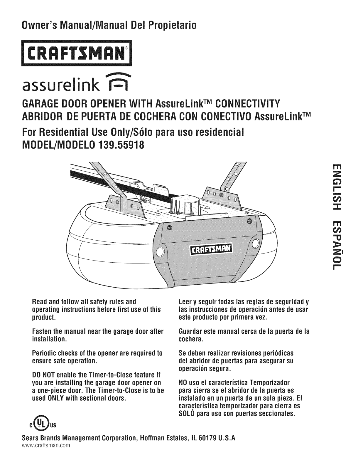 Craftsman 139559181 Owner’s Manual