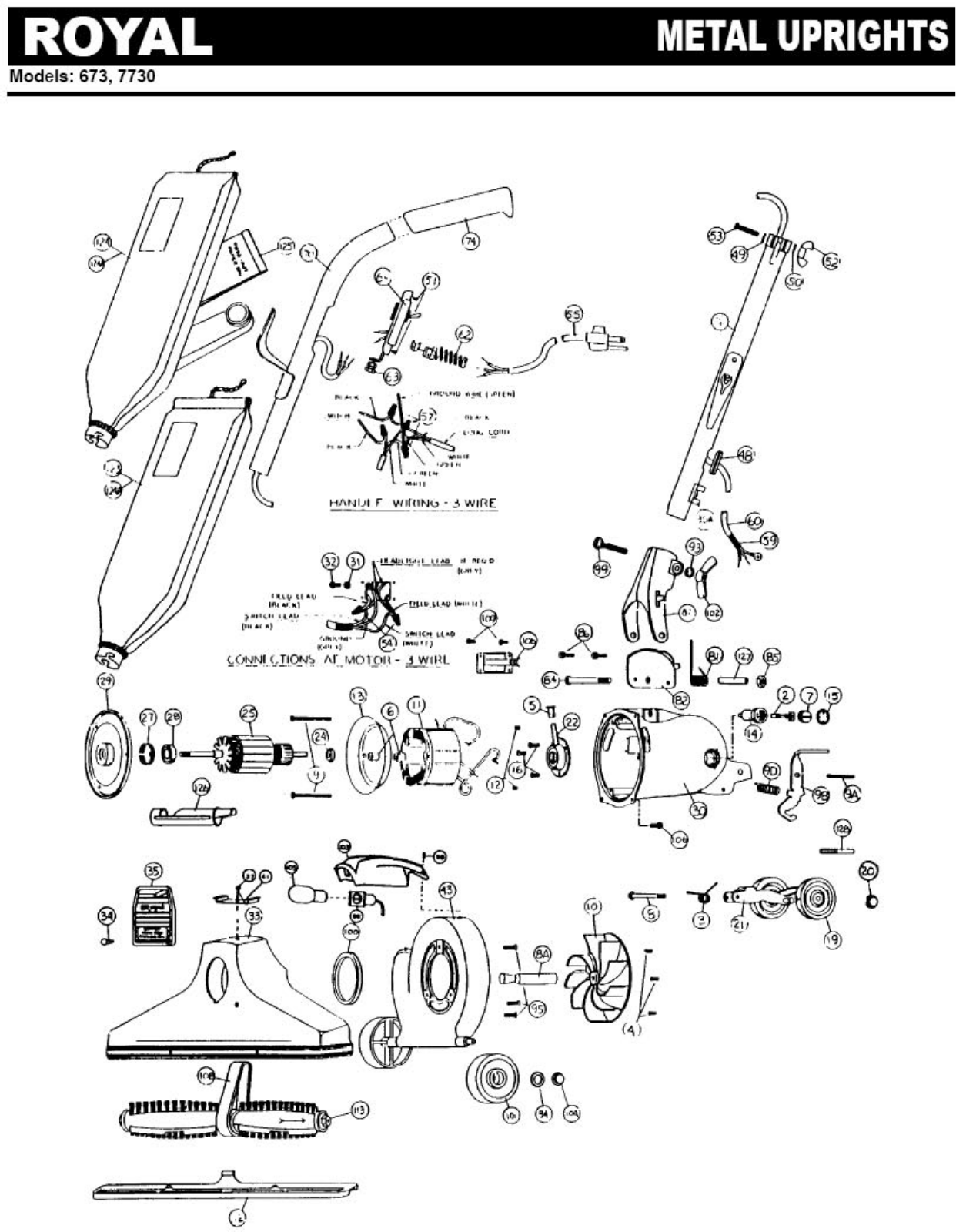 Royal 673 Parts List