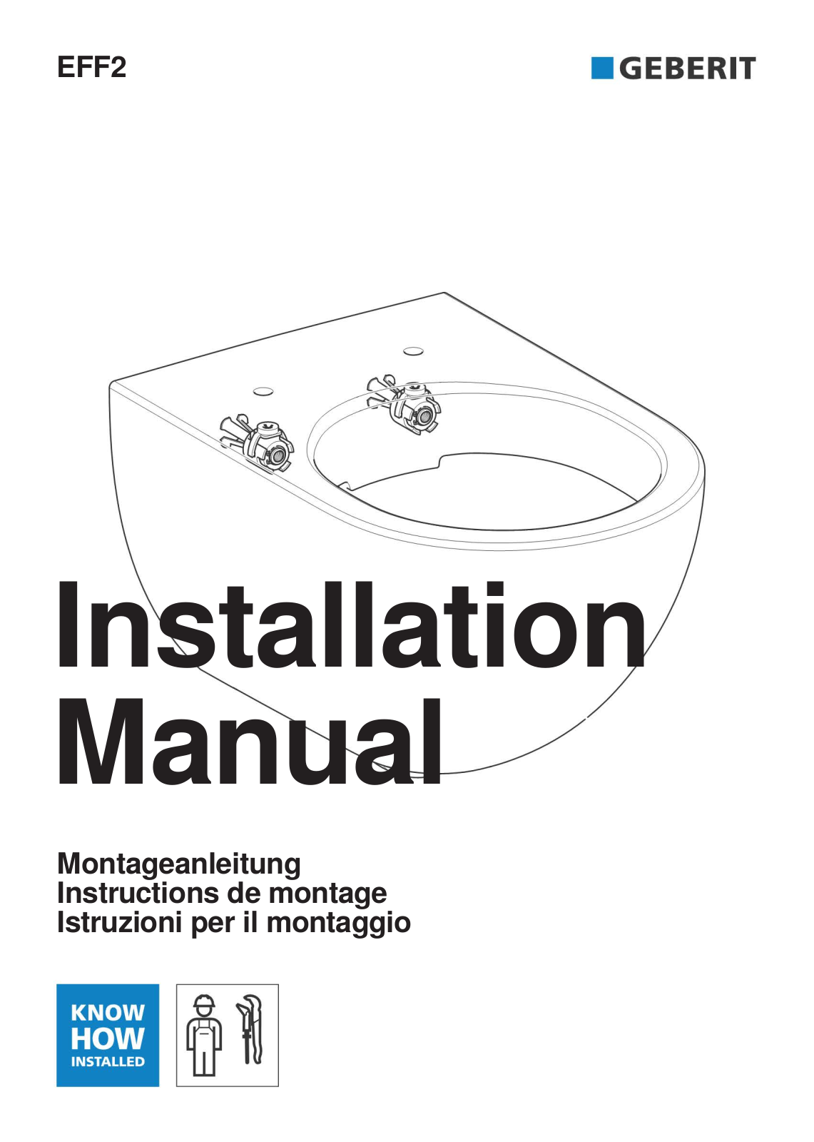 Geberit 201950000, 204060000 Installation Manual