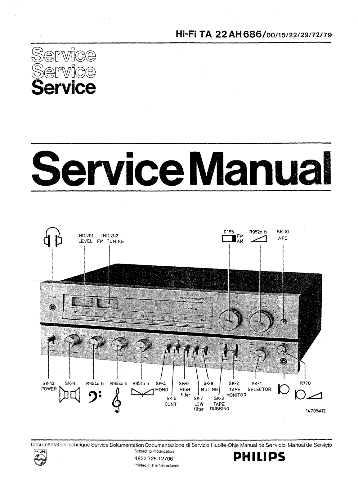 Philips 22-AH-686 Service Manual