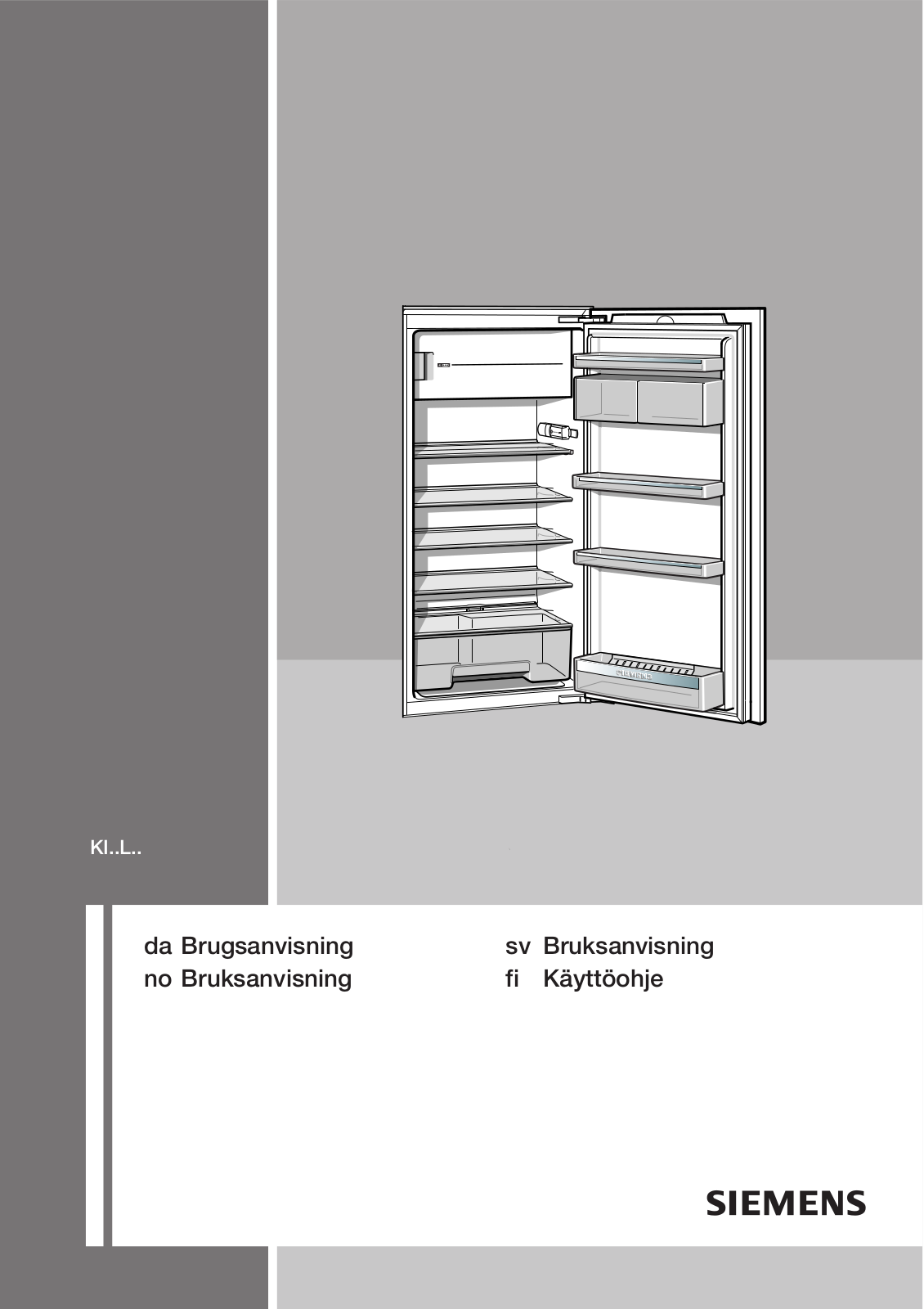 Siemens K1634X6, KF18LE50, K6634X7, K1634X6FF, KF18LA50 User Manual