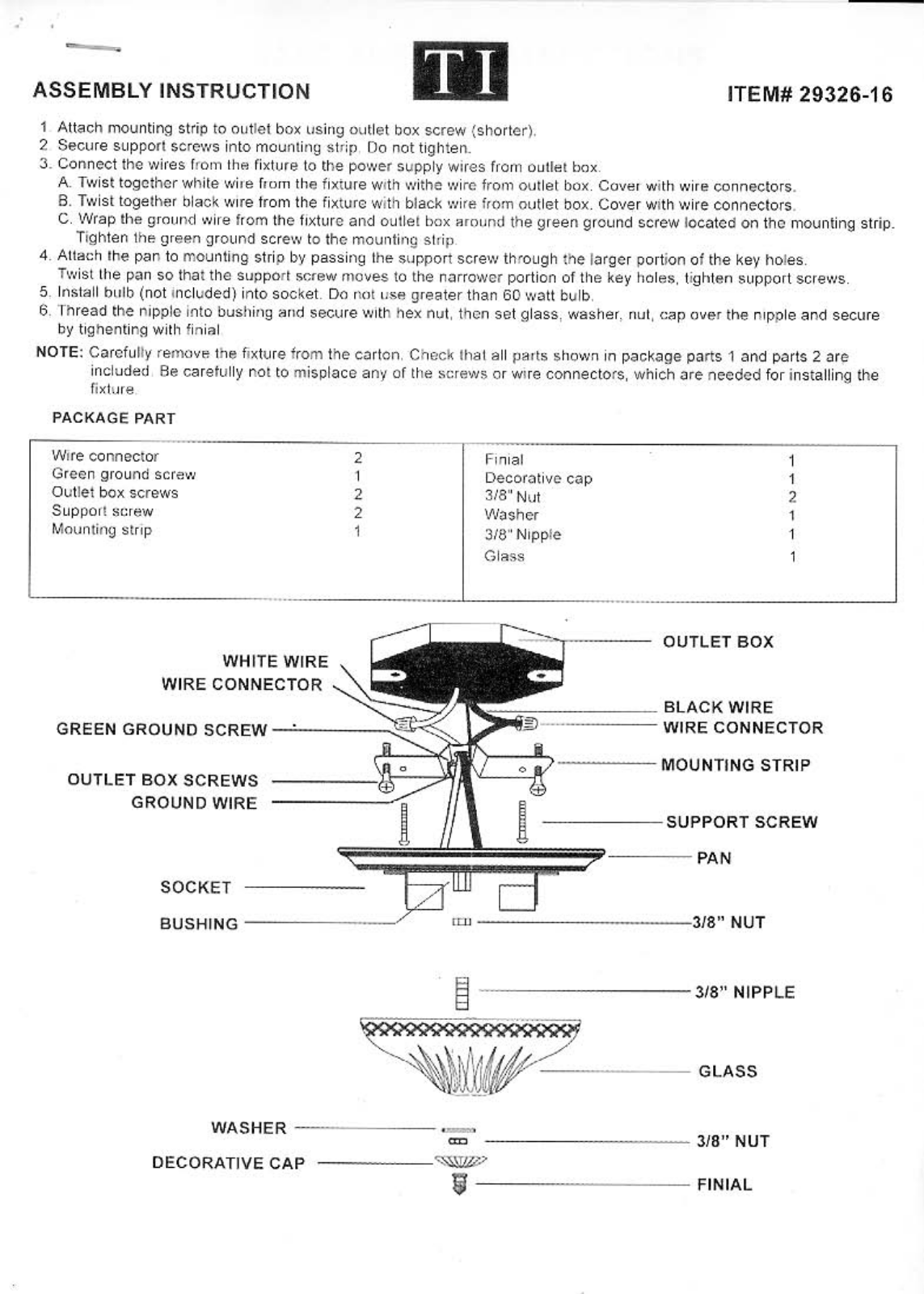 Triarch 29326-16 User Manual