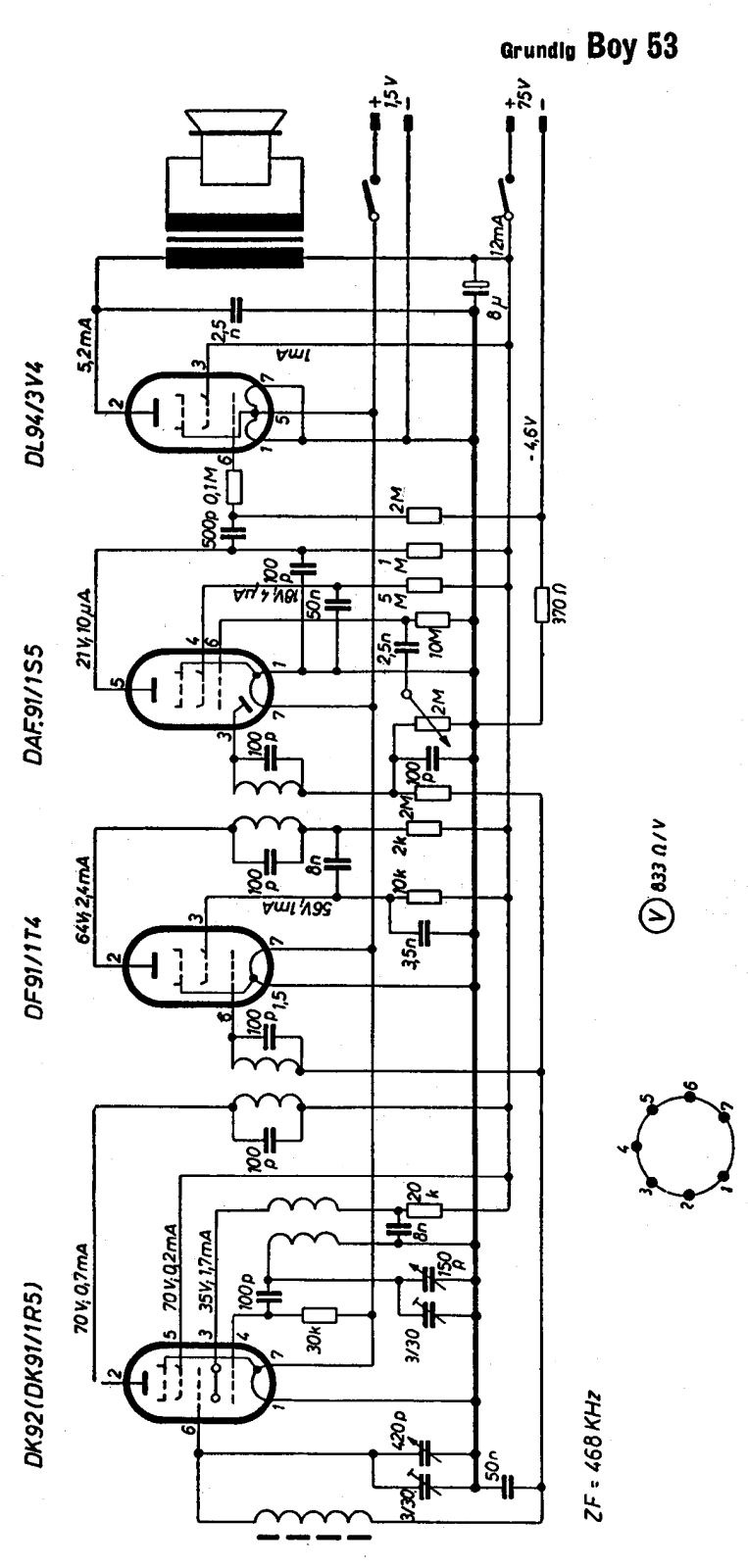 Grundig Boy-53 Schematic