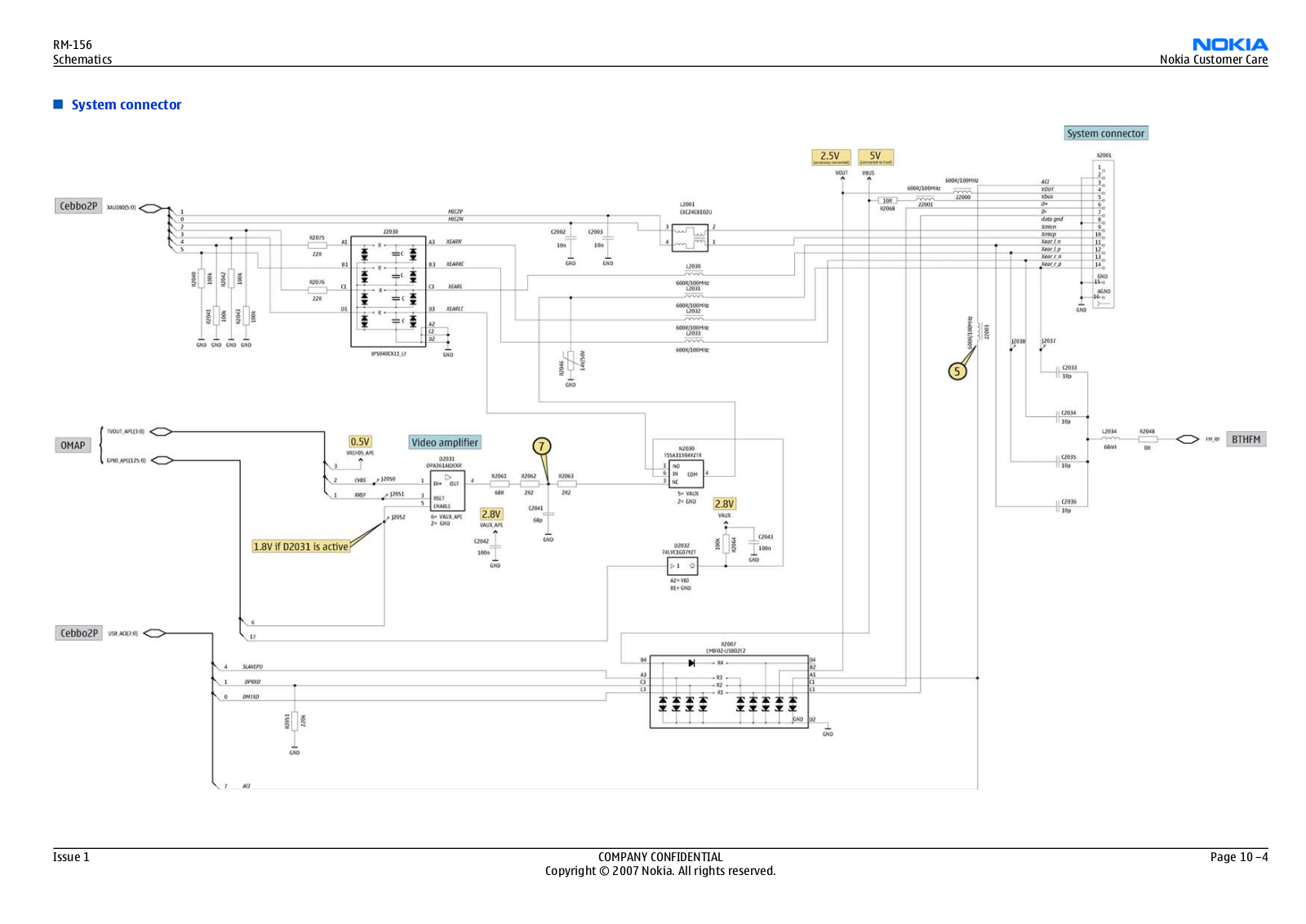 Nokia RM-156, N93i Schema