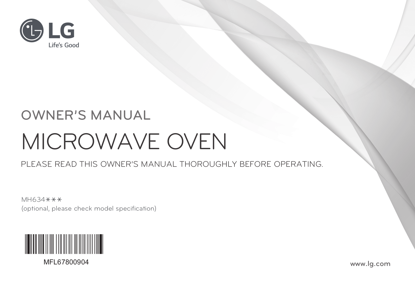 LG MH6344B Owner’s Manual