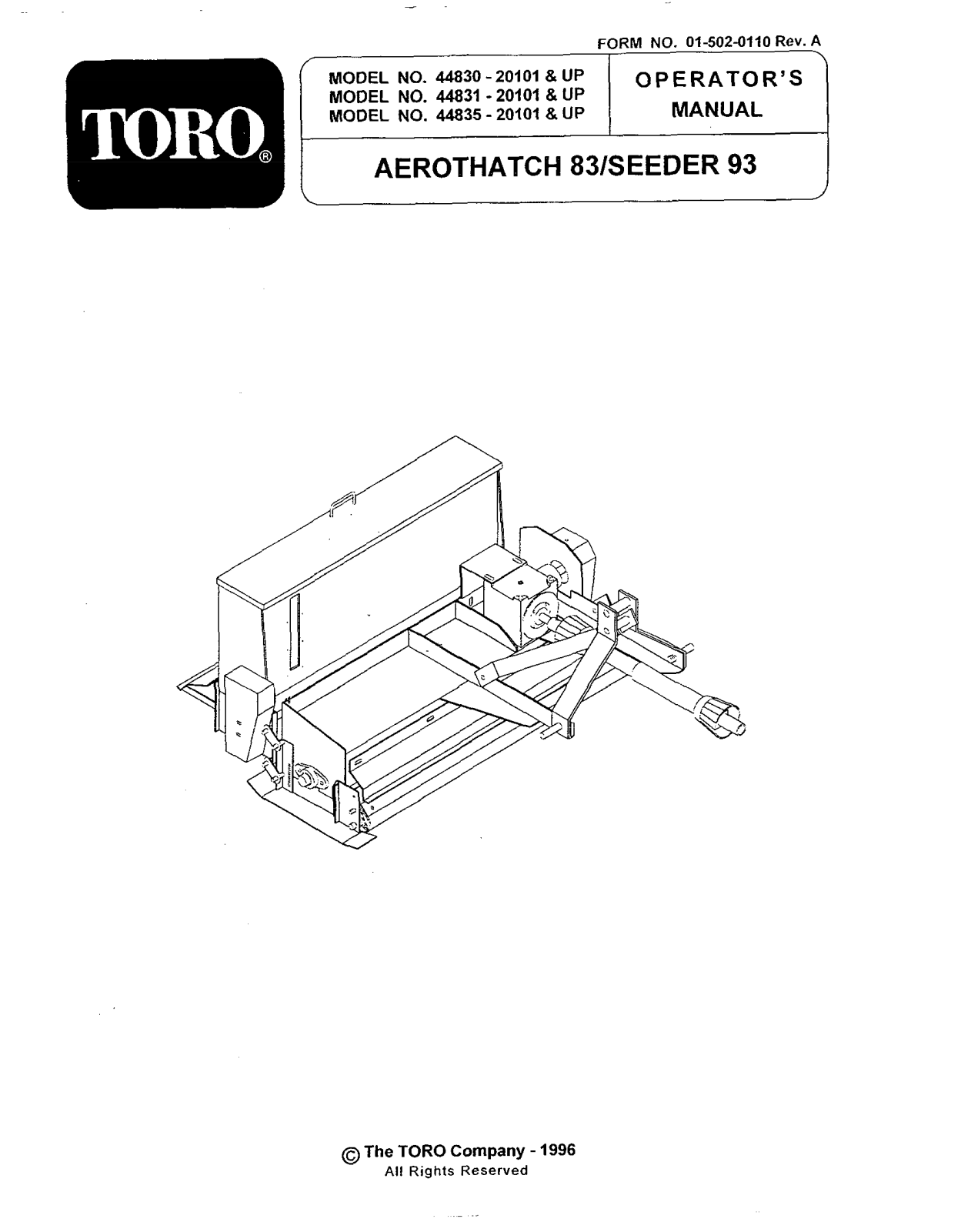 Toro 44830 Operator's Manual