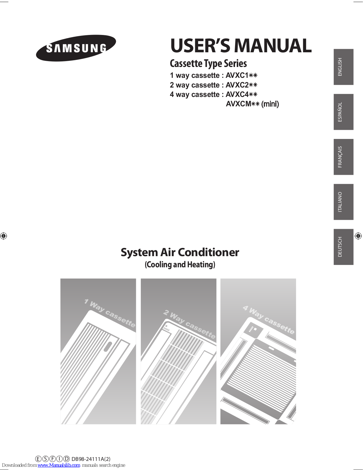 Samsung AVXC1H036EA, AVXC2H071EA, AVXC2H056EA, AVXC4H071EA, AVXC4H112EA User Manual