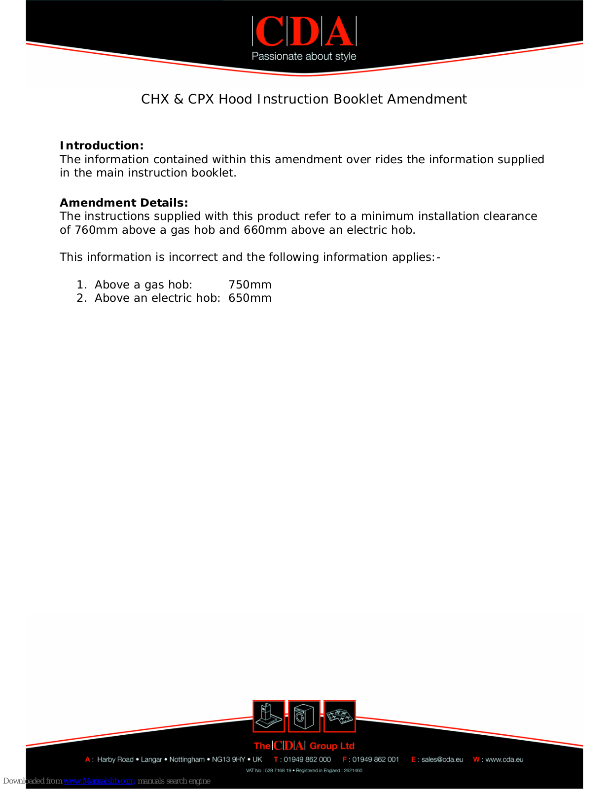 CDA CHX6, CHX7, CHX9, CHX6SS, CHX7SS Instruction Manual