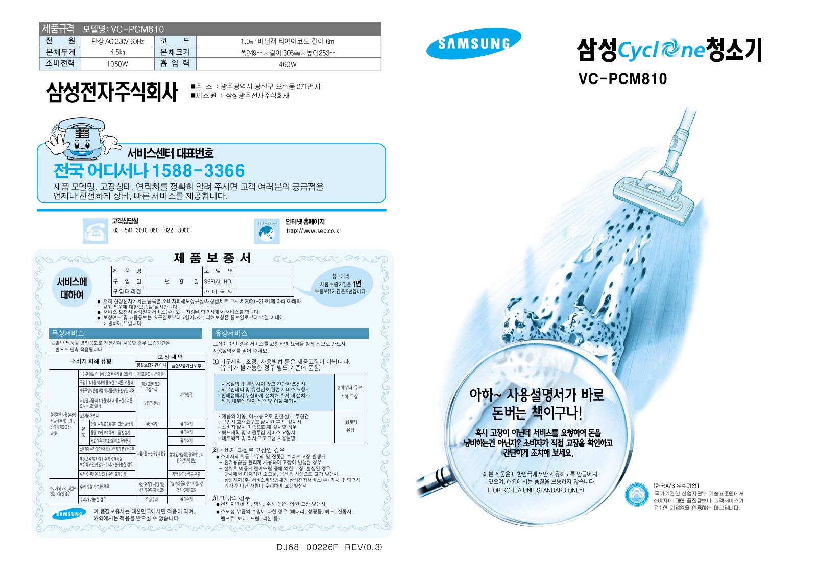 Samsung VC-PCM810 User Manual