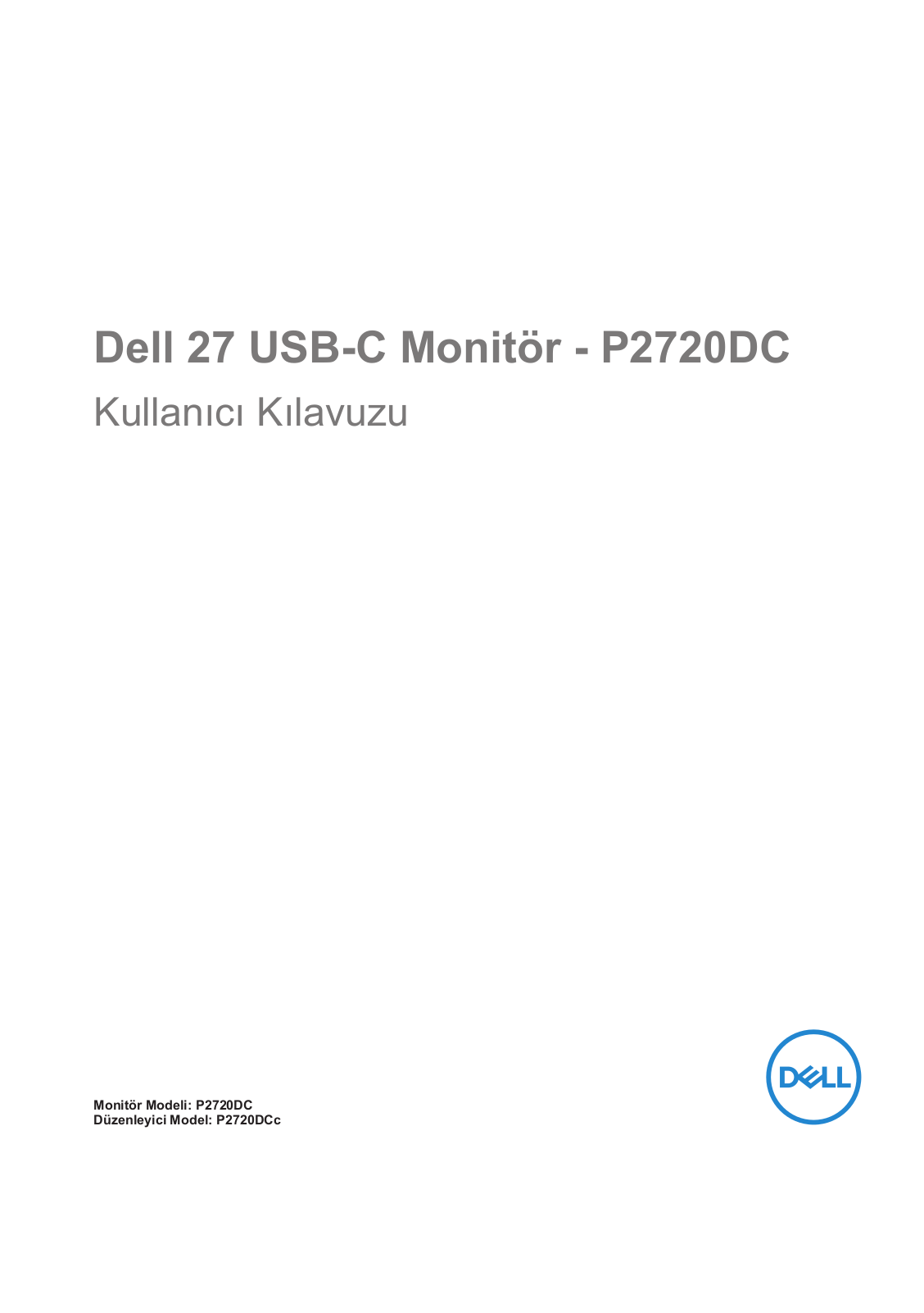 Dell P2720DC User Manual