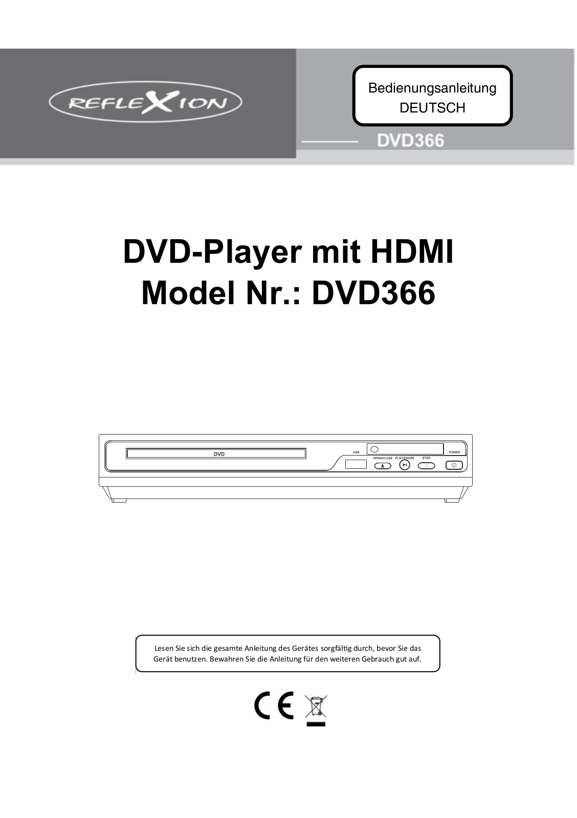 Reflexion DVD366 User guide - ManualMachine.com