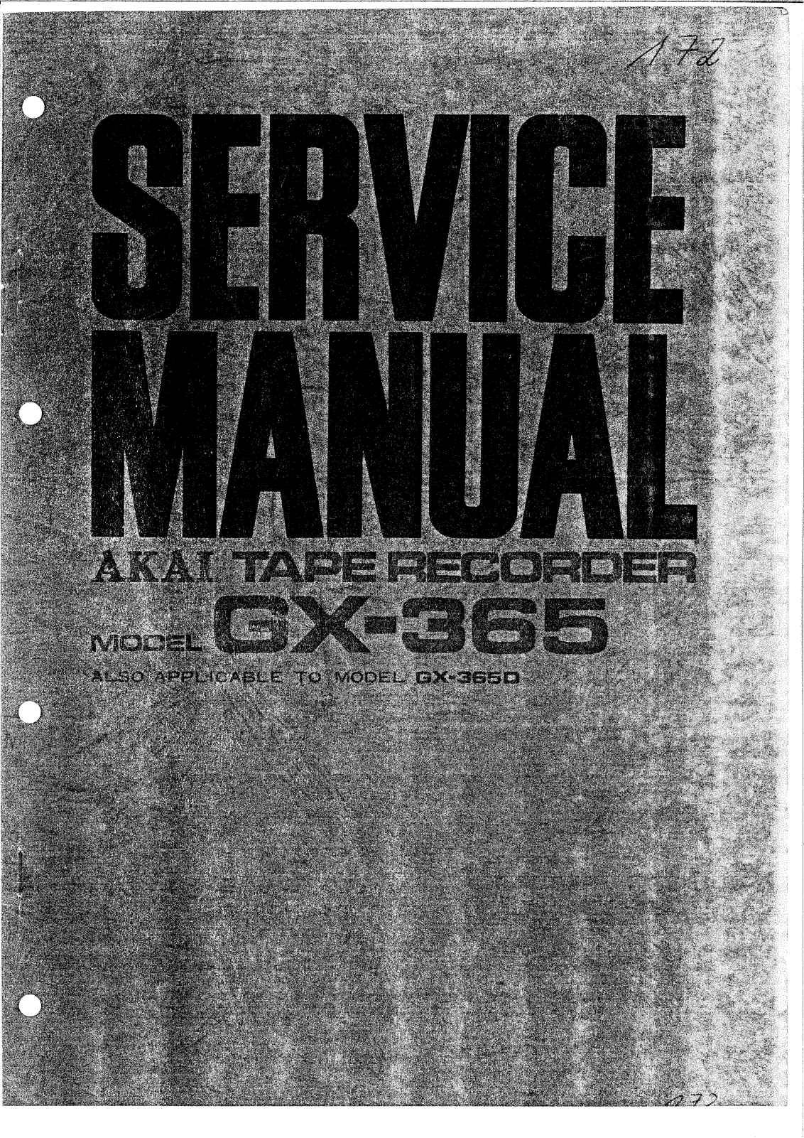 Akai GX-365 Service Manual