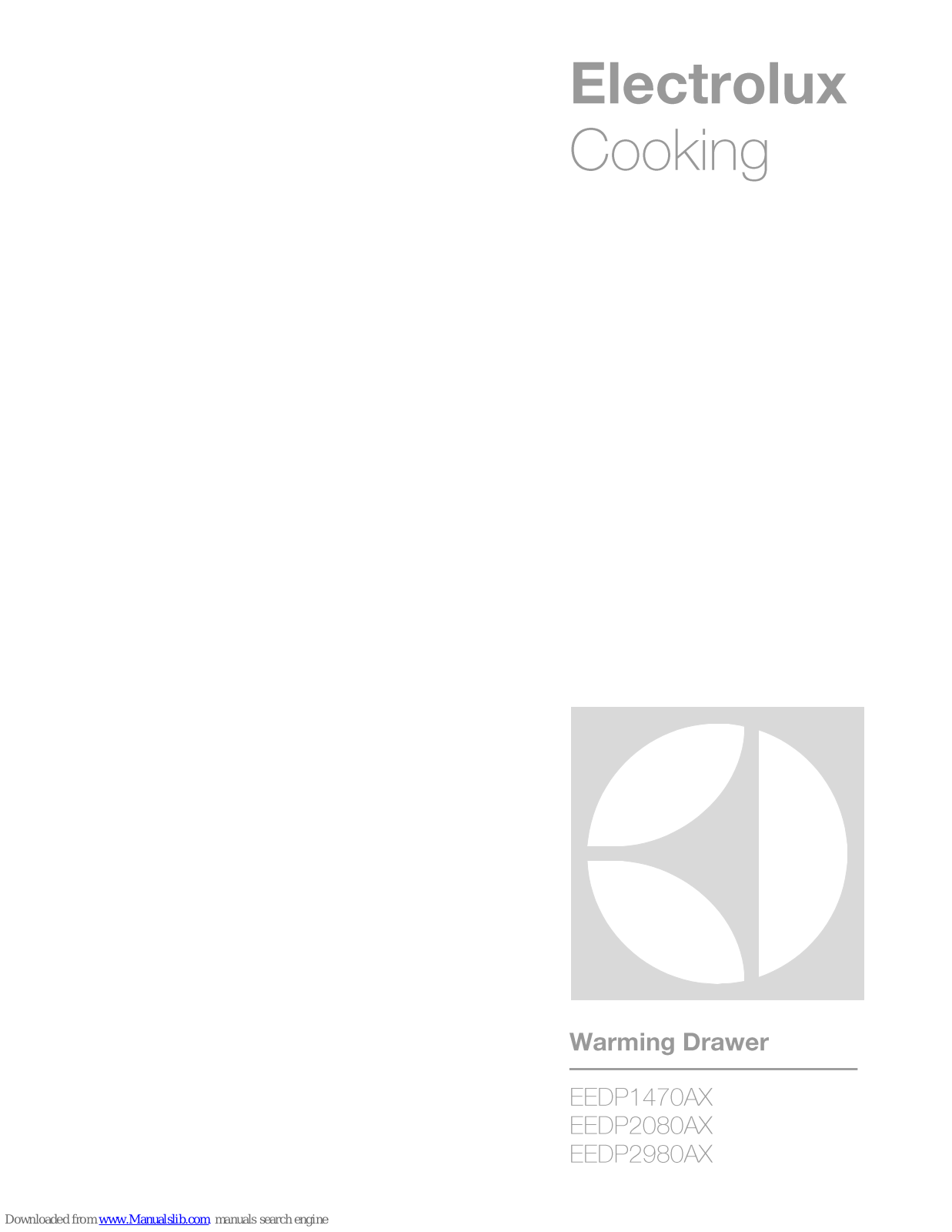 Electrolux EEDP1470AX, EEDP2980AX, EEDP2080AX User Manual - ManualMachine.com