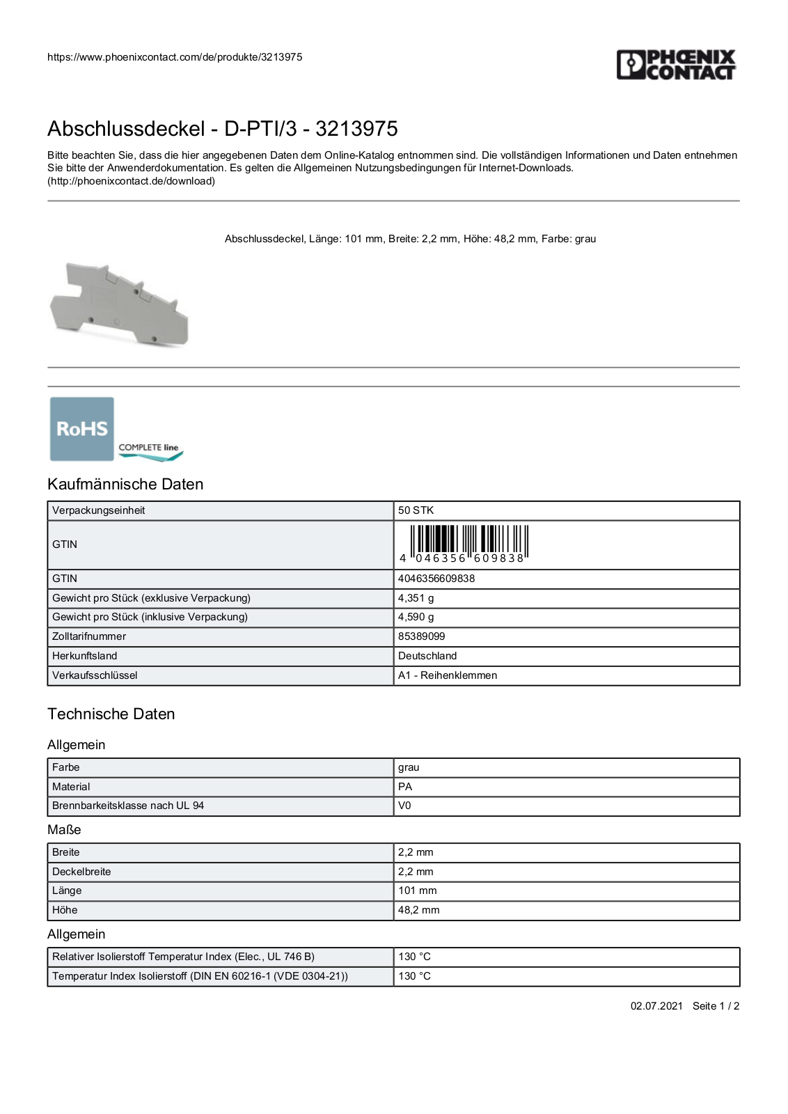 PHOENIX-CONTACT D-PTI/3 Datasheet - ManualMachine.com