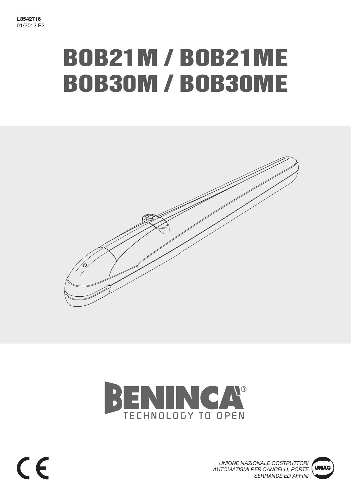 Beninca BOB21, BOB30 User Manual