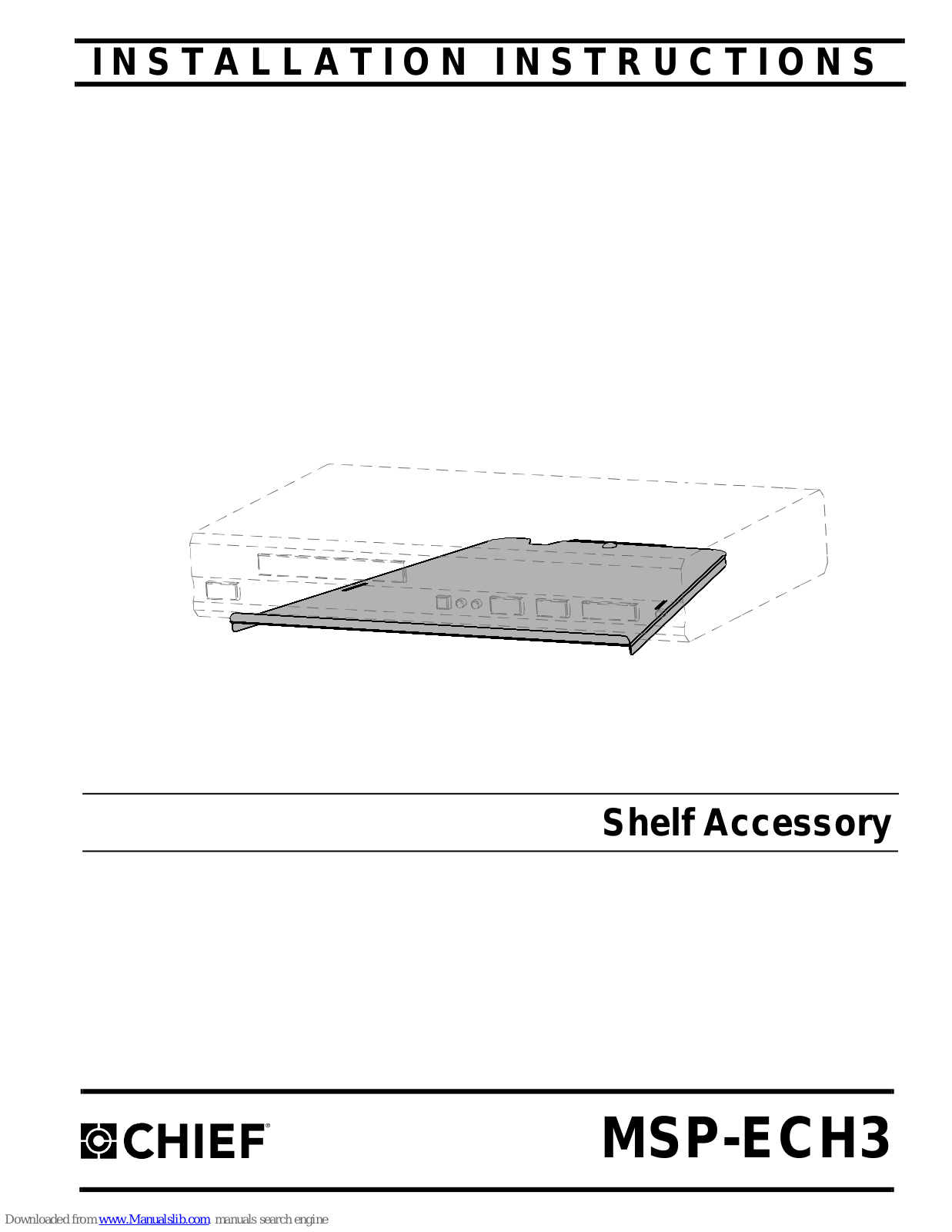 CHIEF MSP-ECH3 Installation Instructions Manual - ManualMachine.com