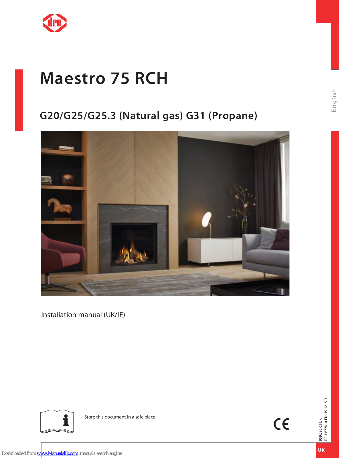 Dru Maestro 75 RCH G20, Maestro 75 RCH G25.3, Maestro 75 RCH G31, Maestro 75 RCH G25 Instruction Manual