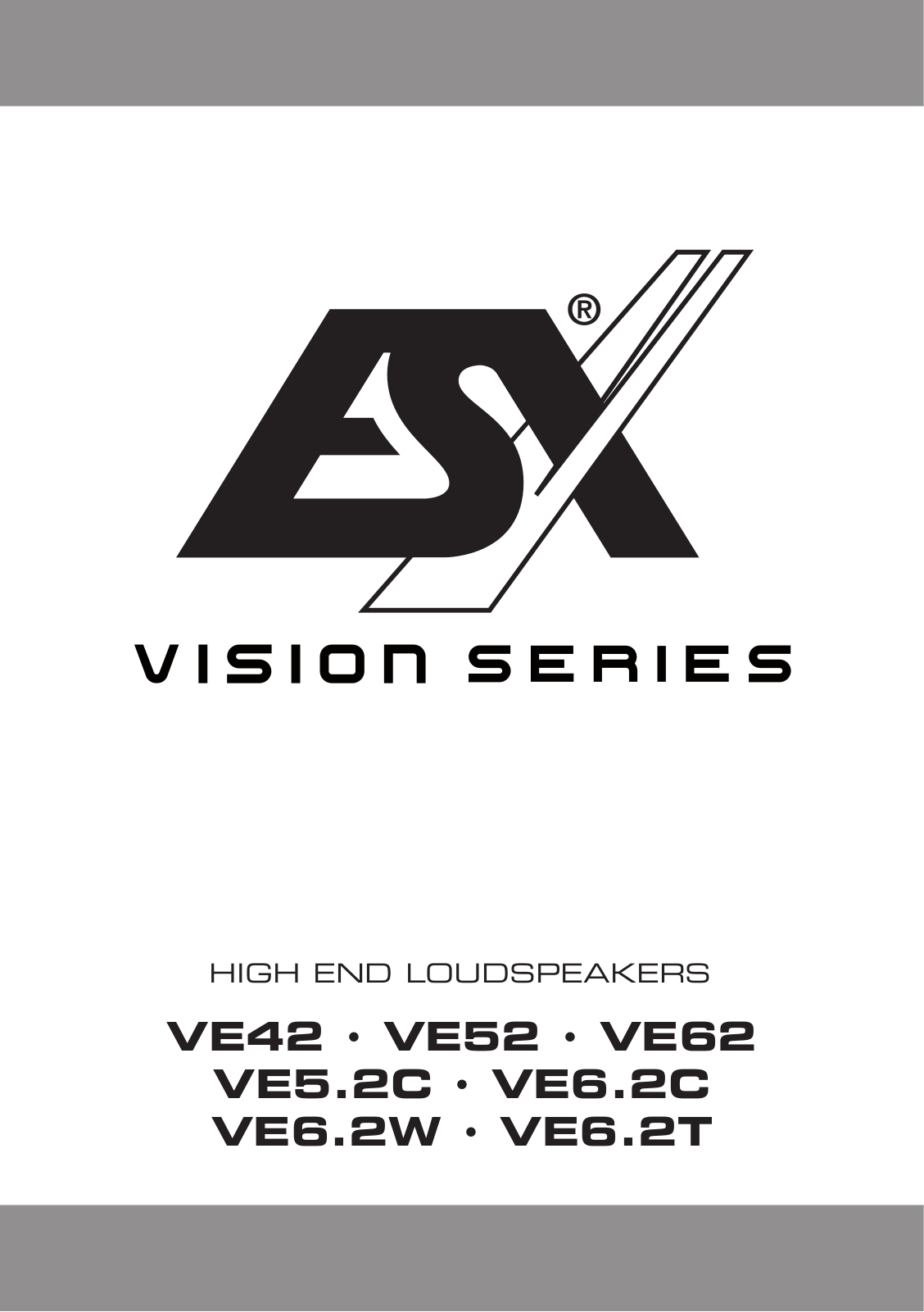 ESX Vision Series, VE42, VE52, VE62, VE5.2C Installation Notes