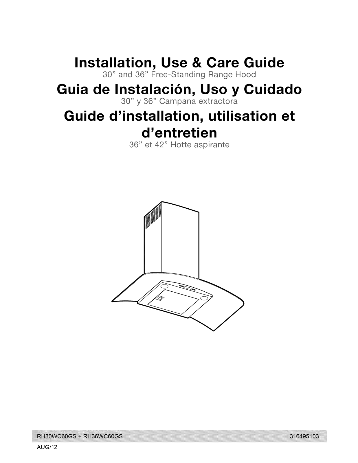 Electrolux RH30WC60GSB, RH36WC60GSB Owner’s Manual