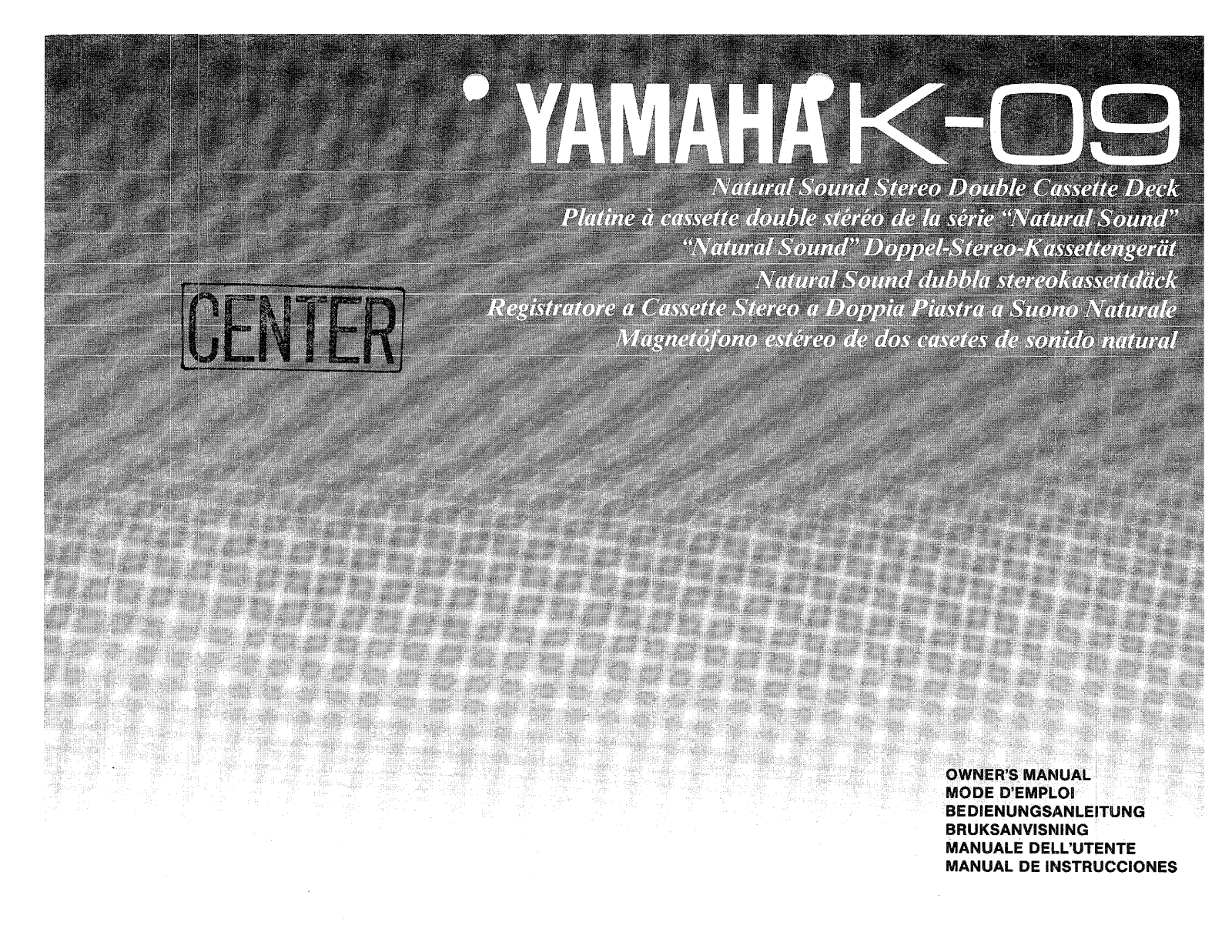 Yamaha K-09 Owner Manual