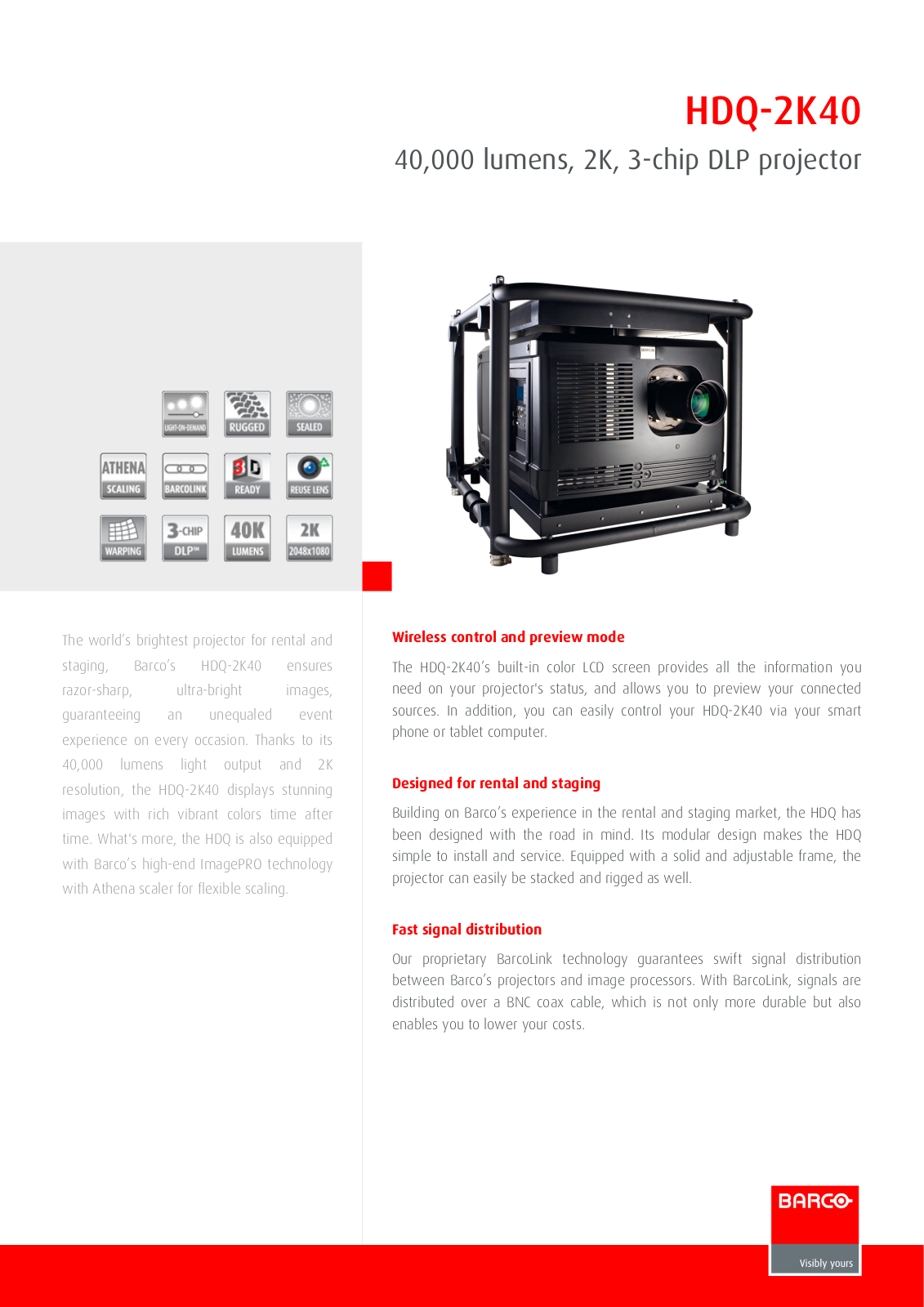 Barco HDK-2K40 User Manual