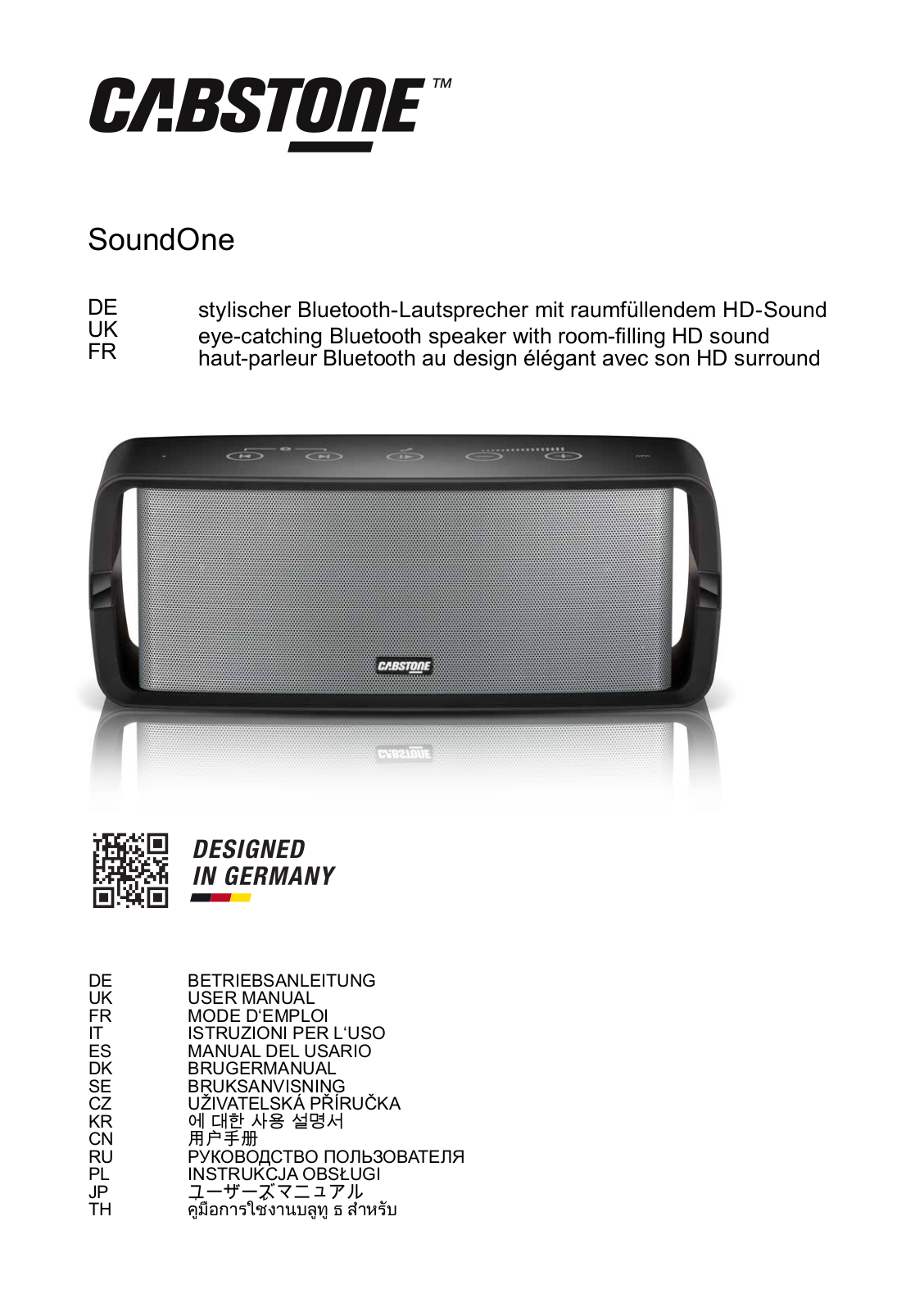 cabstone SoundOne User Manual