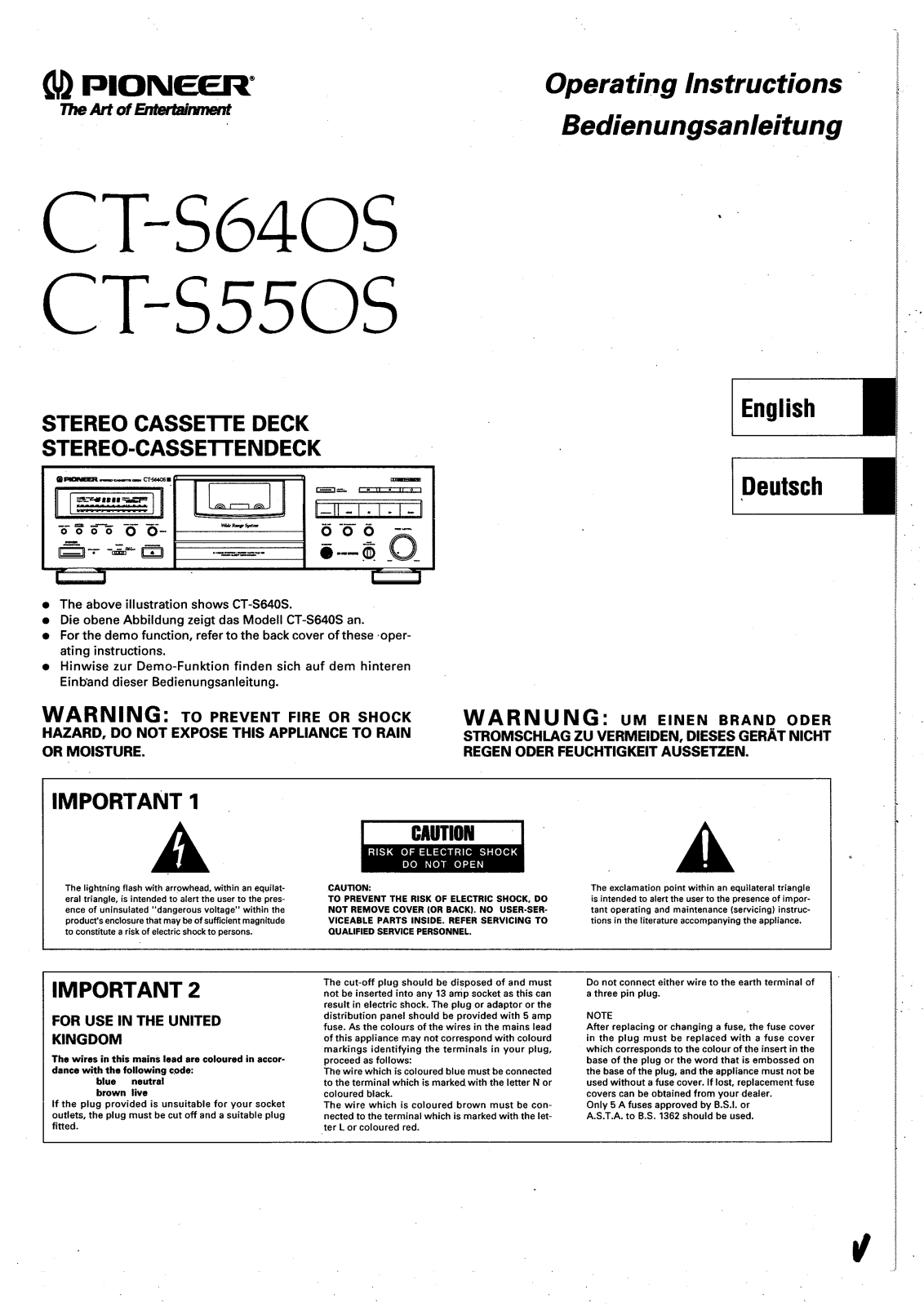 Pioneer CTS-640-S Owners manual