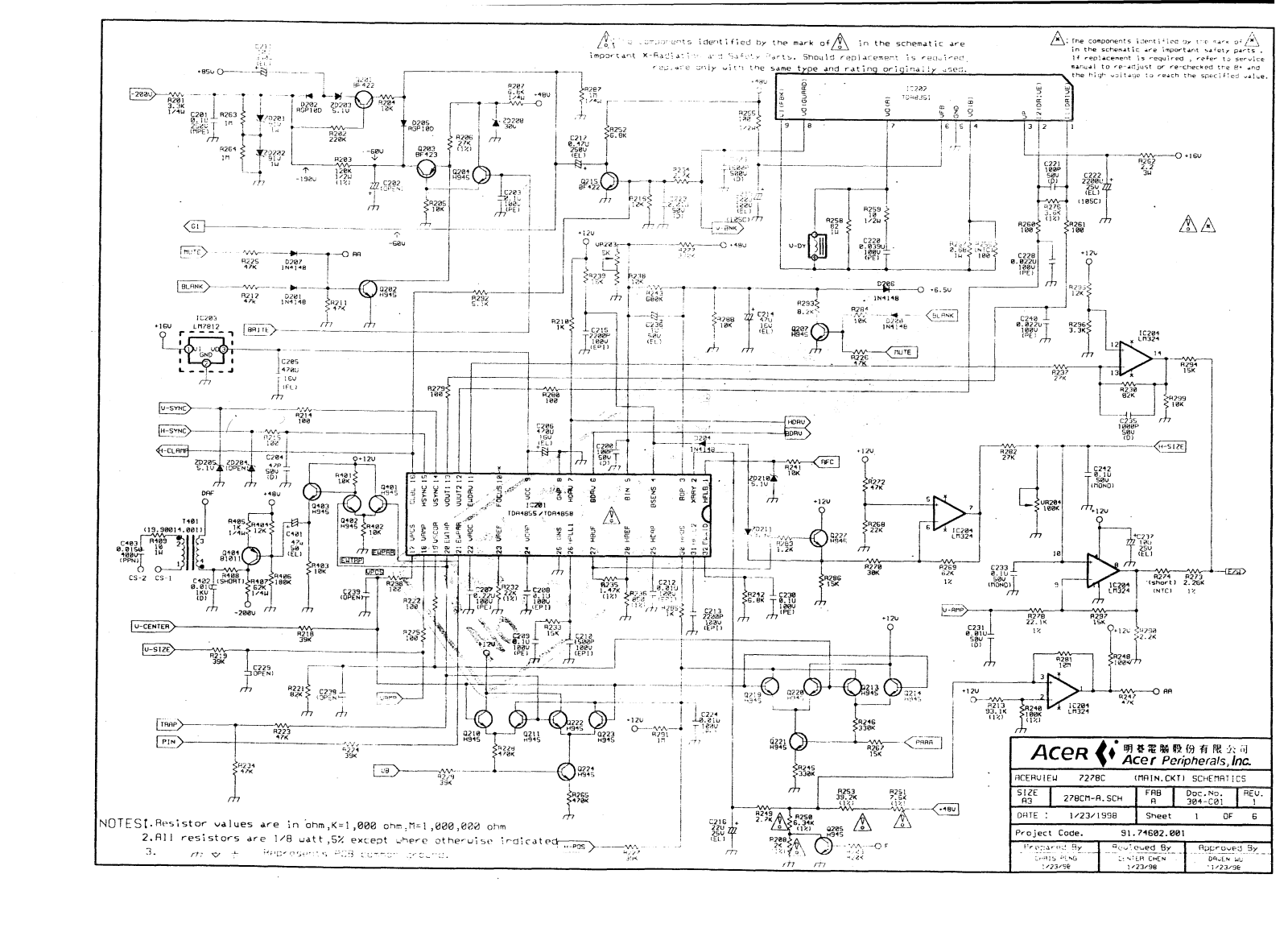 Acer 7278C Shematics