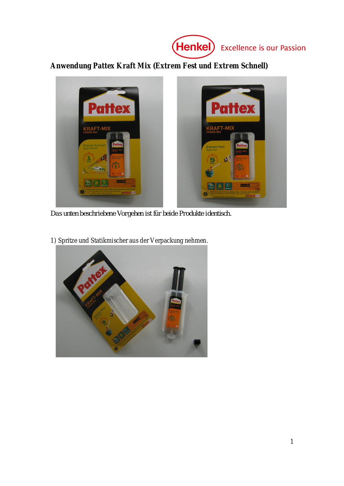 Pattex Kraft Mix User guide