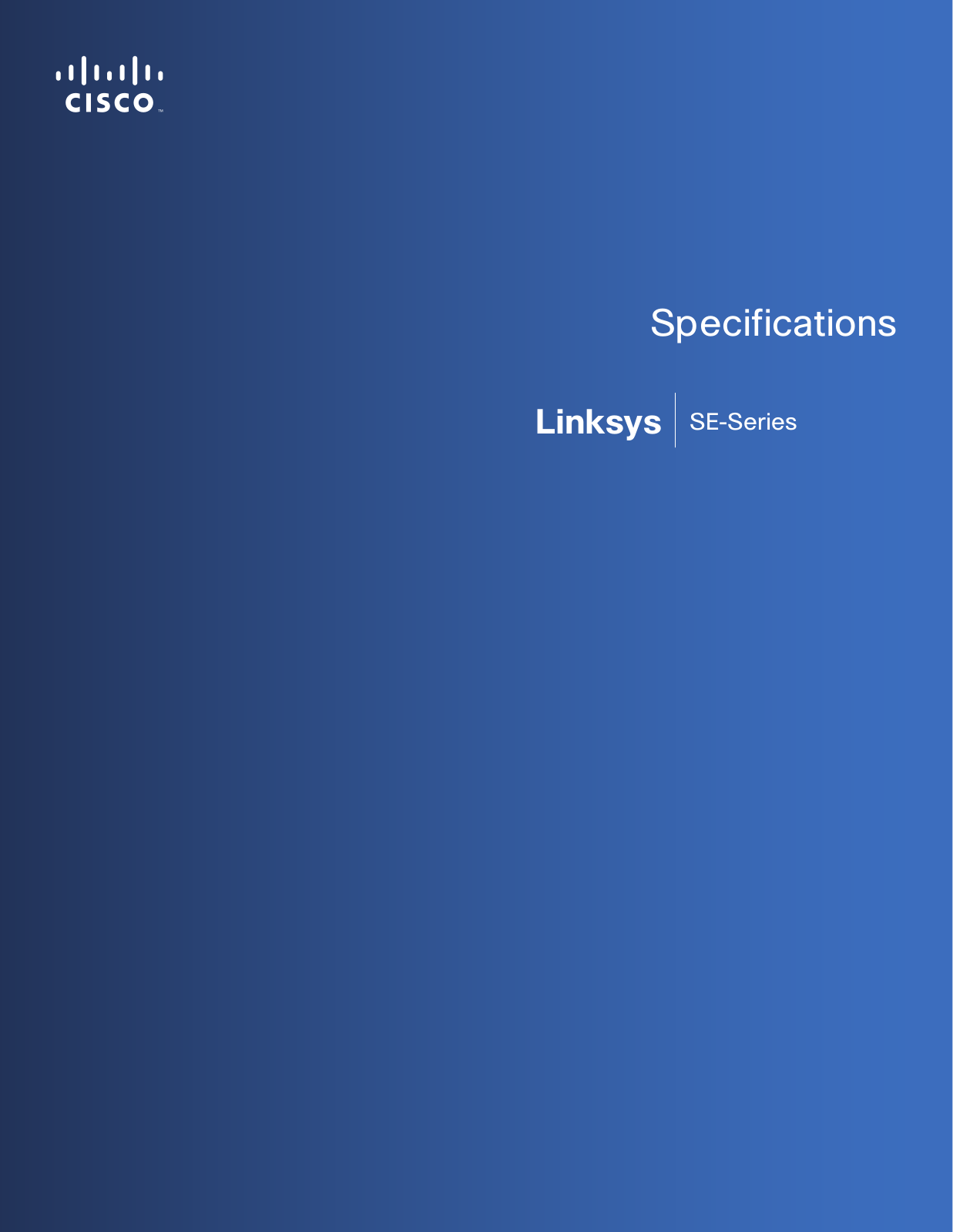 Linksys SE2500 User Manual