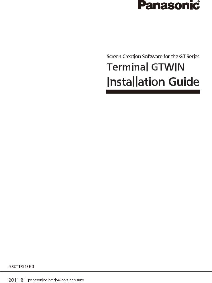 Panasonic Terminal GTWIN Installation  Manual