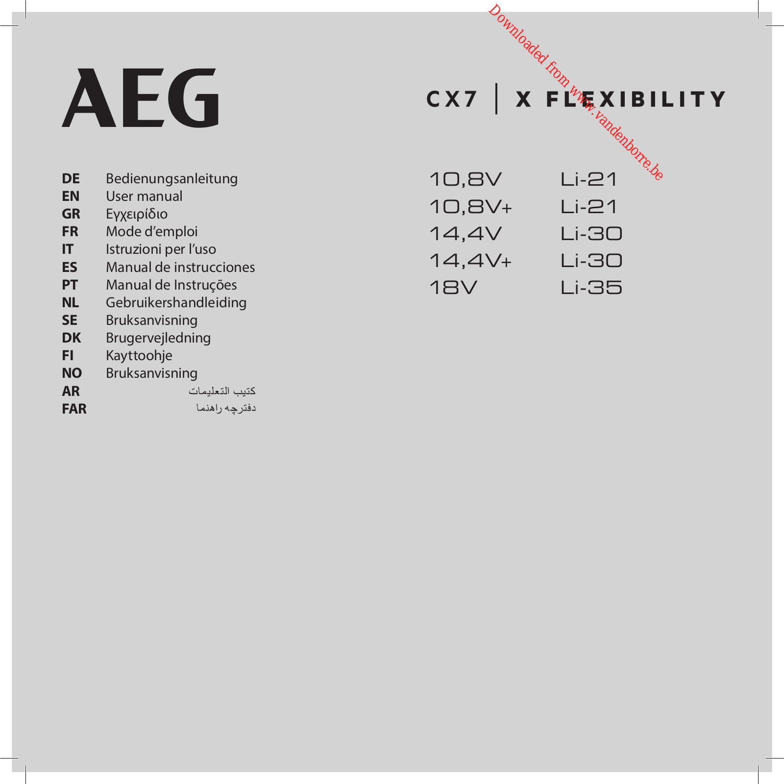 AEG CX7-21-EB User Manual