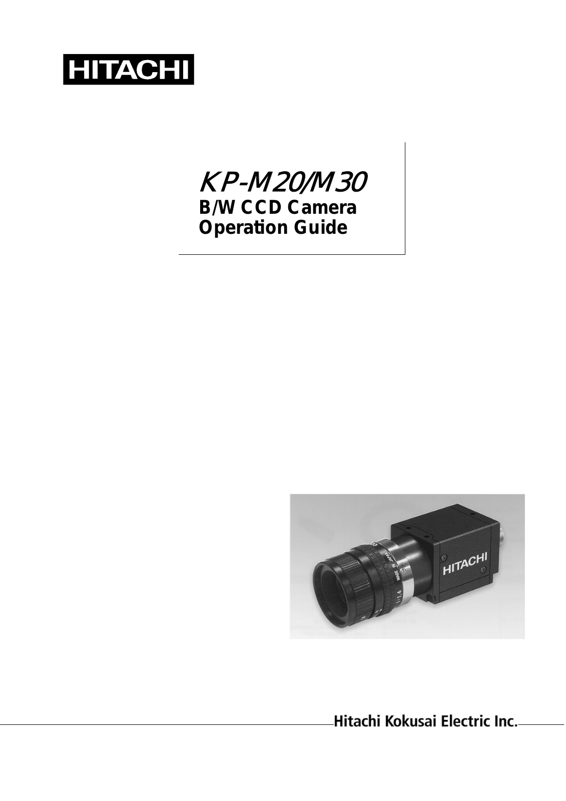 Hitachi KP-M20, KP-M30 Operation Manual